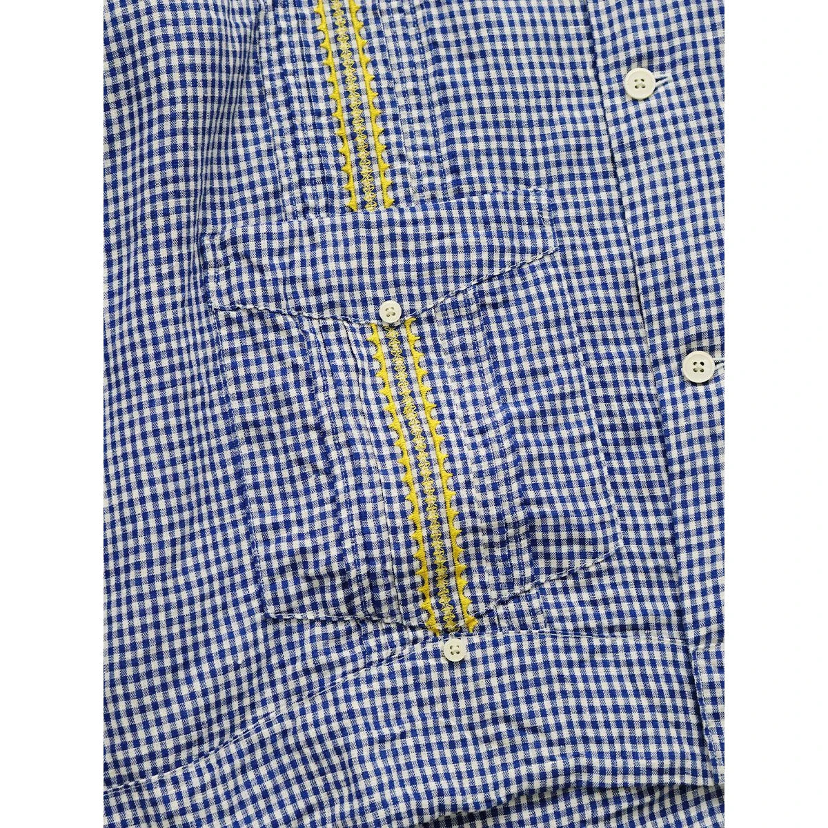 Kapital Linen Gingham Check Lax Cuban Shirt
