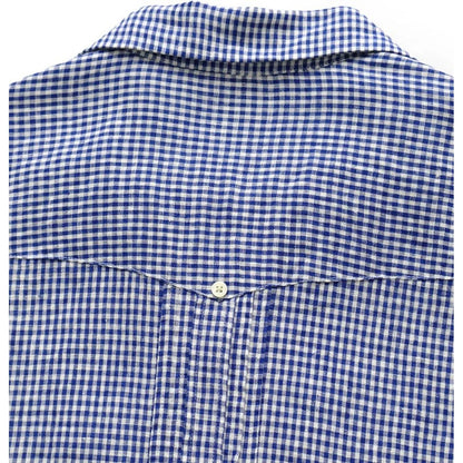 Kapital Linen Gingham Check Lax Cuban Shirt