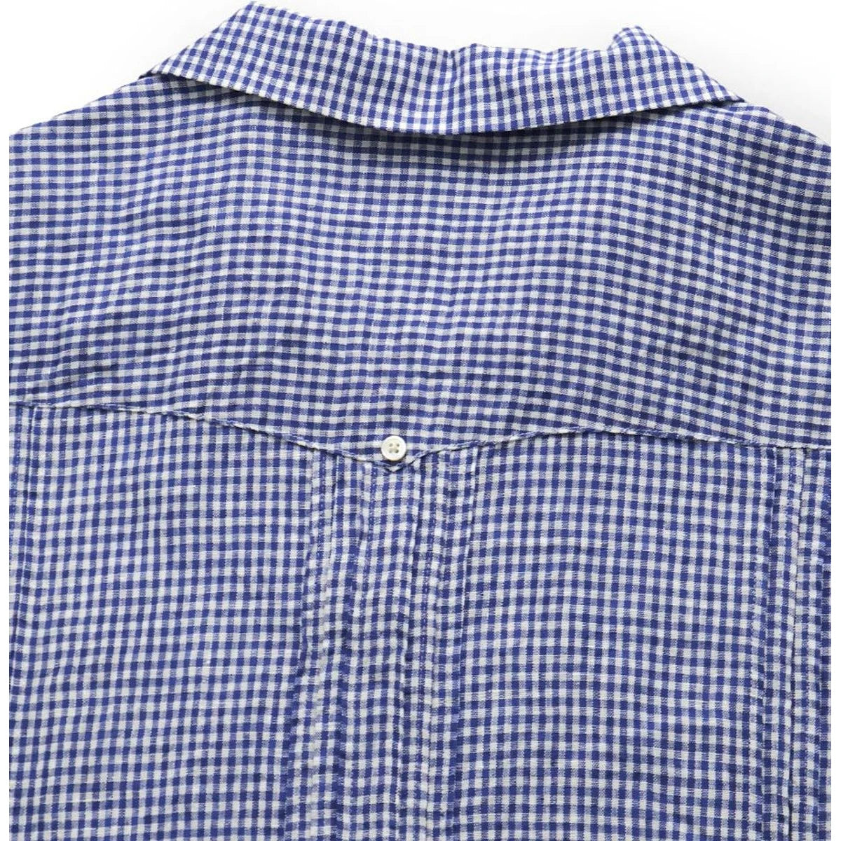 Kapital Linen Gingham Check Sleeveless Cuban Shirt