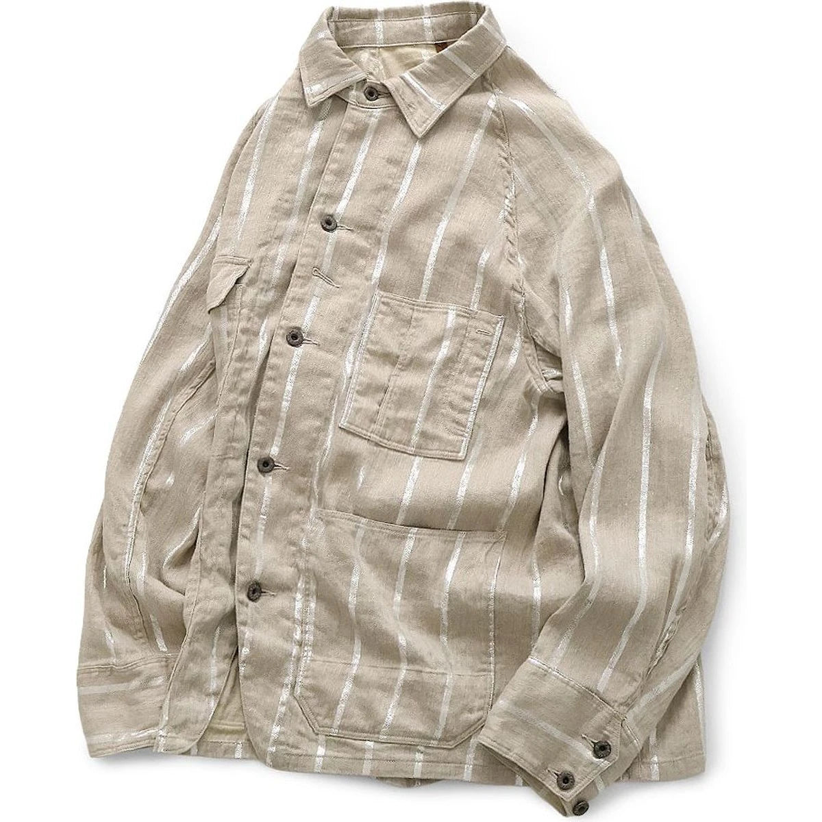 Kapital Linen Glitter Phillies Stripe Cactus Coverall