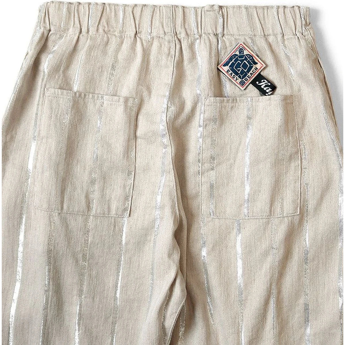 Kapital Linen Glitter Fillies Stripe Easy Beach Go Pants