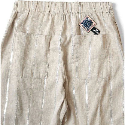 Kapital Linen Glitter Fillies Stripe Easy Beach Go Pants