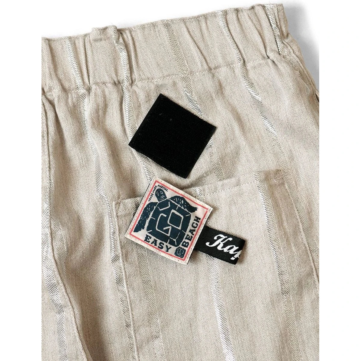 Kapital Linen Glitter Fillies Stripe Easy Beach Go Pants