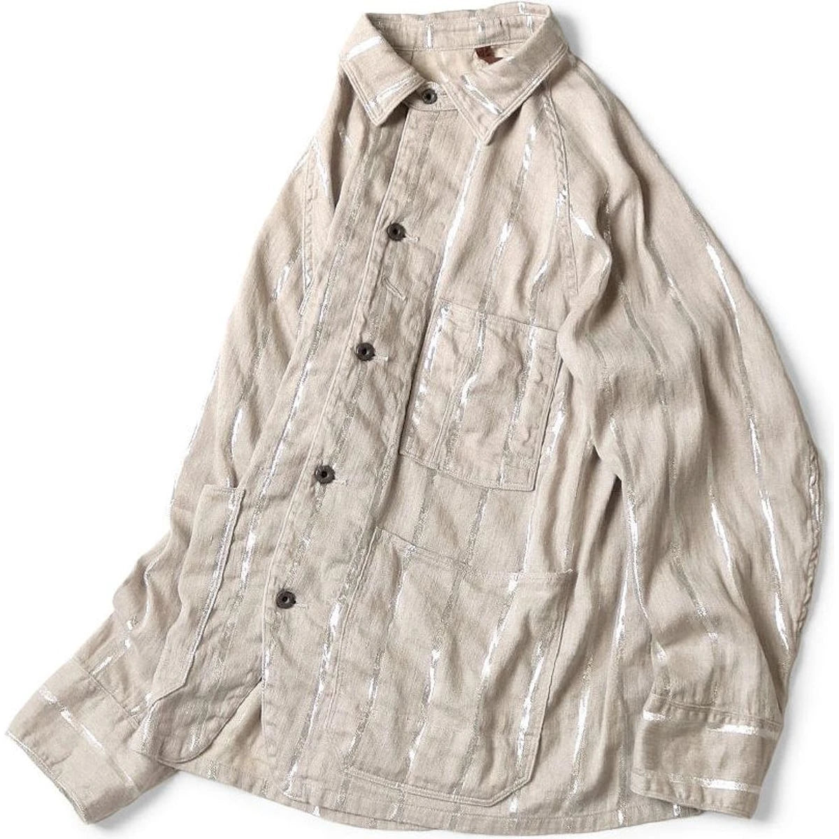Kapital Linen Glitter Phillies Stripe Cactus Coverall