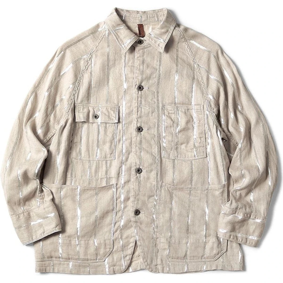Kapital Linen Glitter Phillies Stripe Cactus Coverall