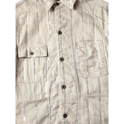 Kapital Linen Glitter Phillies Stripe Cactus Coverall