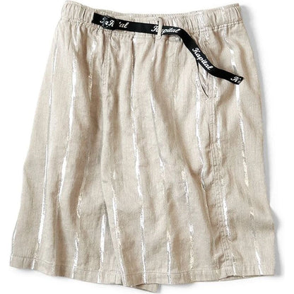 Kapital Linen Glitter Phillies Stripe Easy Shorts