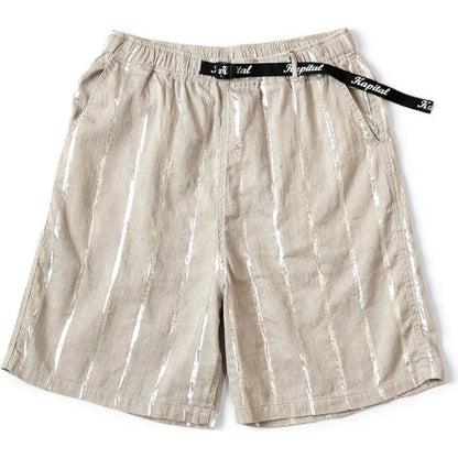 Kapital Linen Glitter Phillies Stripe Easy Shorts