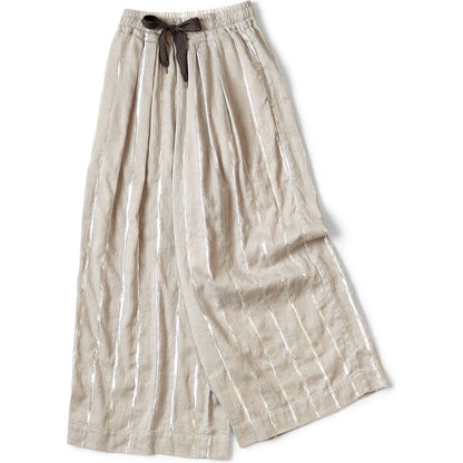 Kapital Linen Glitter Phillies Stripe Rude Baggy Pants