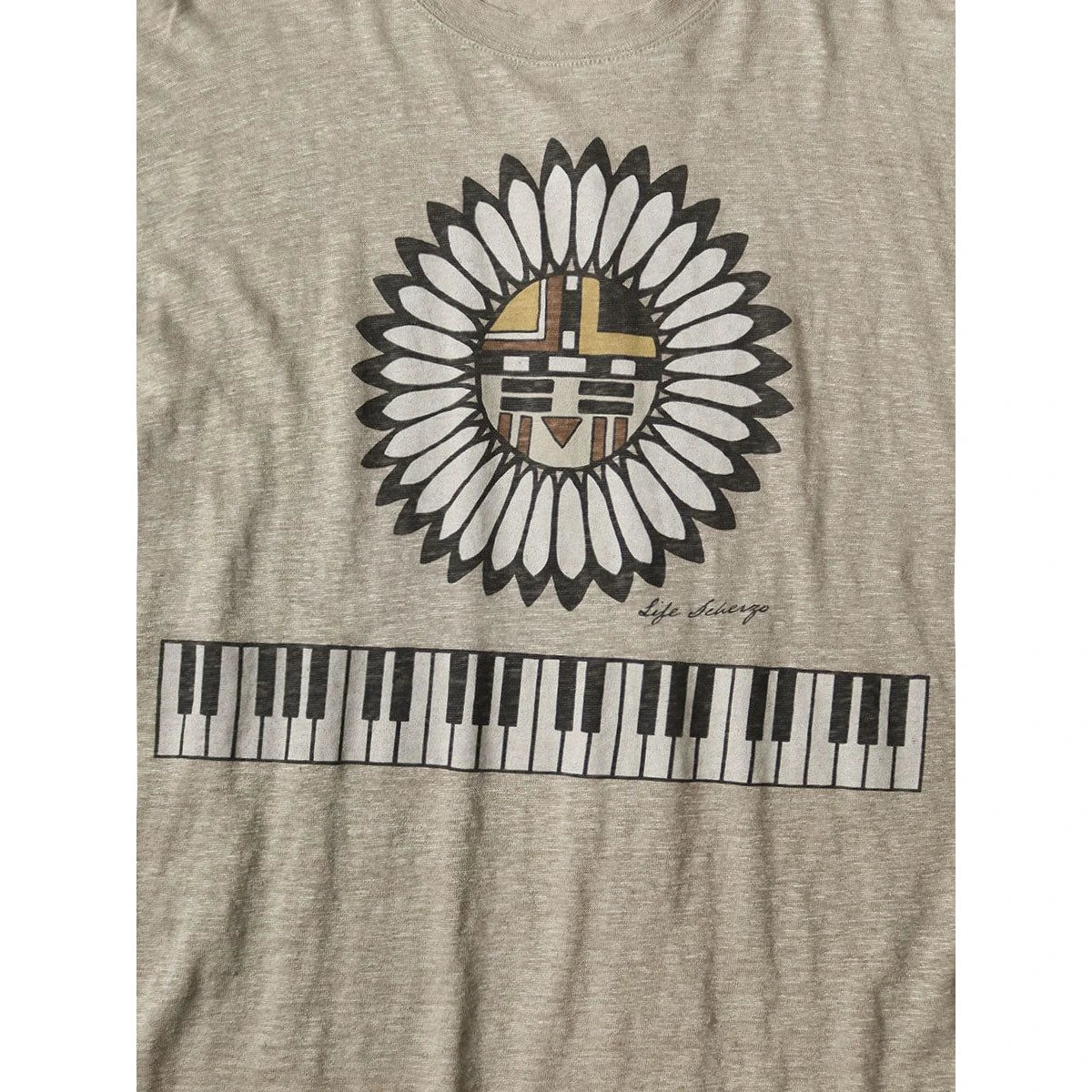 Kapital Linen Jersey Crew T (Piano Sunface Pt)