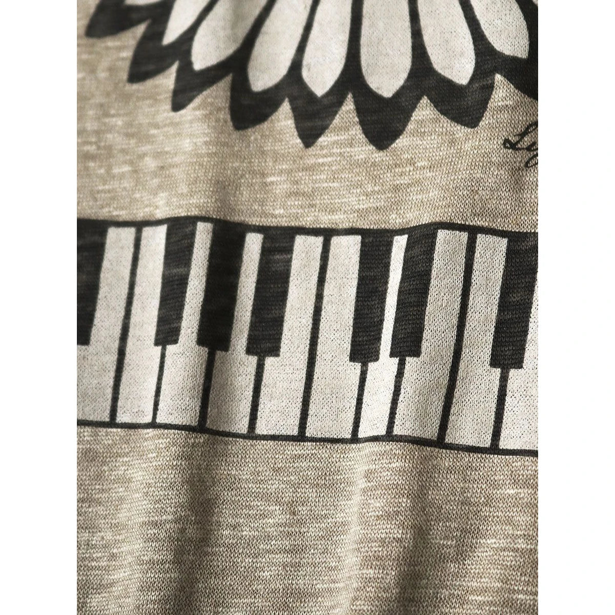 Kapital Linen Jersey Crew T (Piano Sunface Pt)