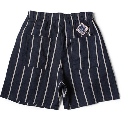 Kapital Linen Phillies Stripe Easy Beach Go Shorts