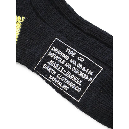 Kapital MA-1 Rainbowy Happy Heel Smile Socks