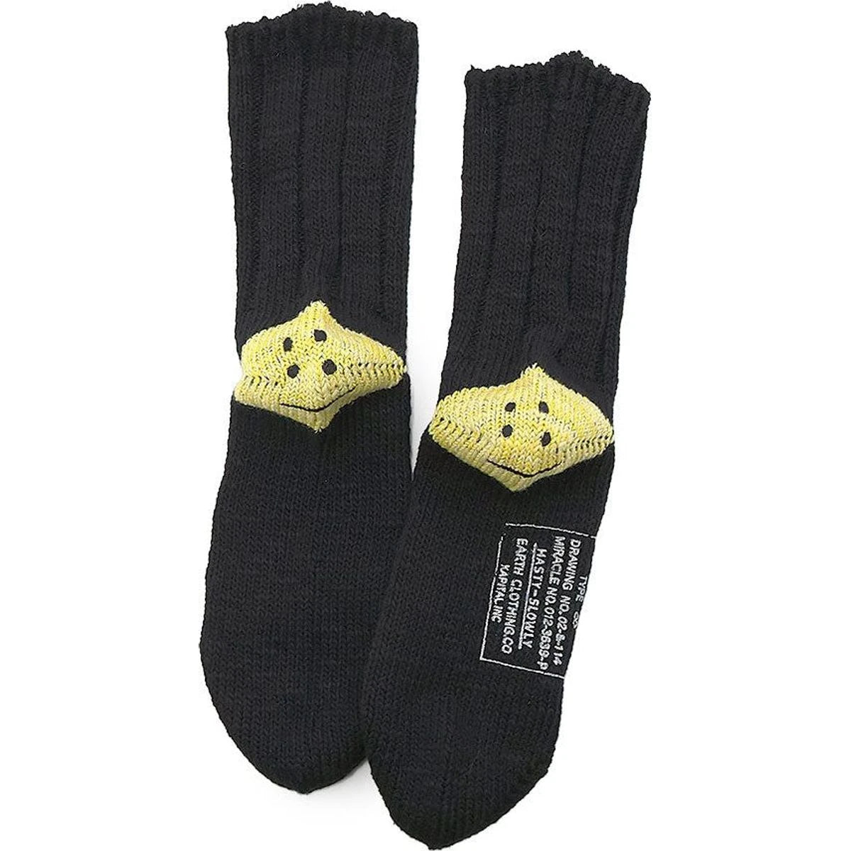 Kapital MA-1 Rainbowy Happy Heel Smile Socks
