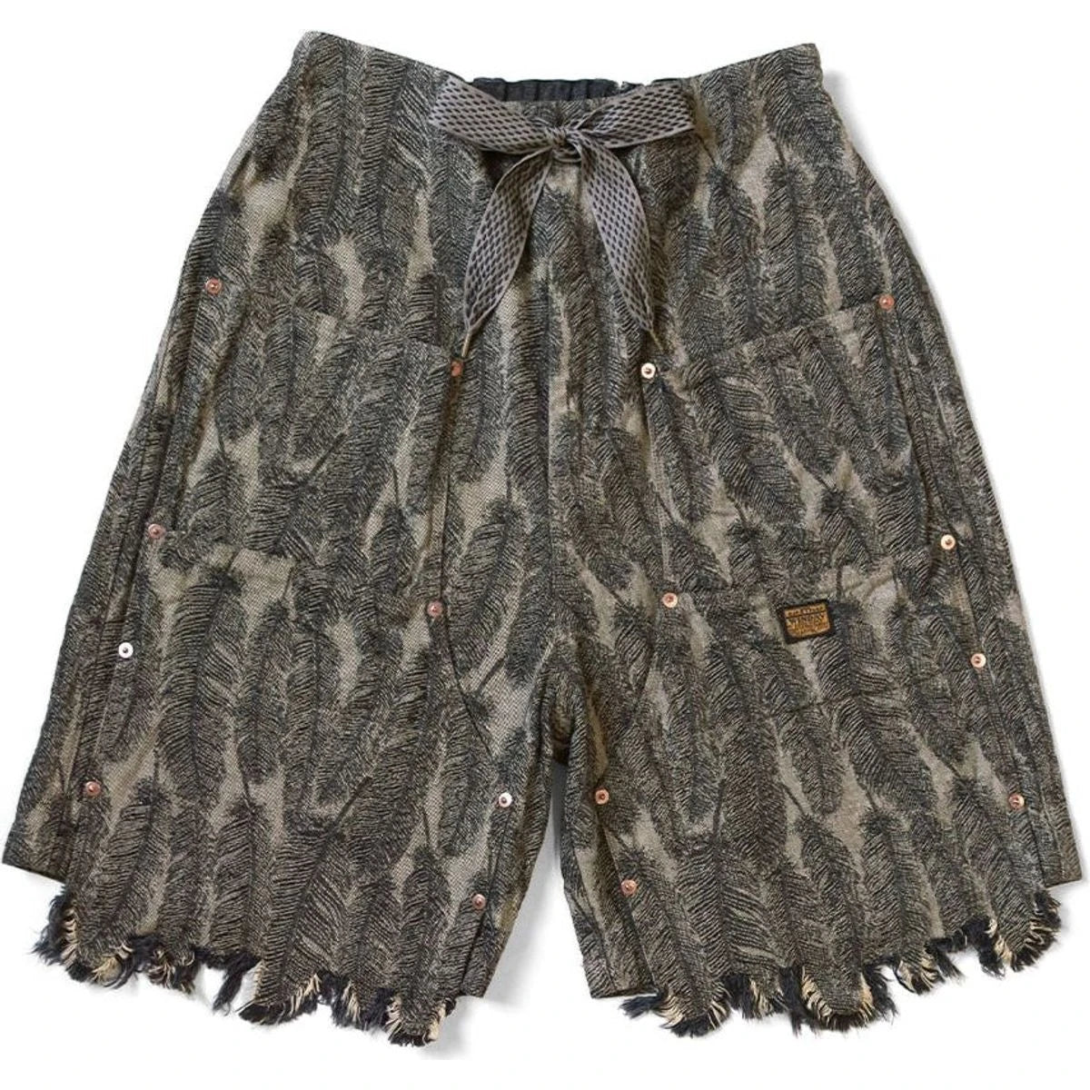 Kapital Magpie Denim Double Knee Easy Shorts