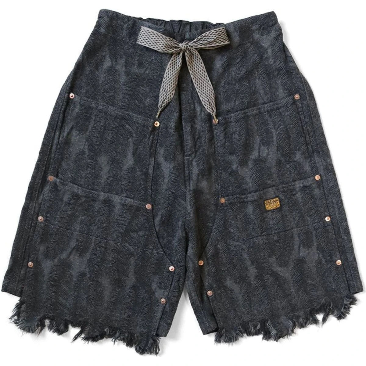 Kapital Magpie Denim Double Knee Easy Shorts
