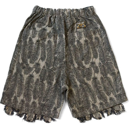 Kapital Magpie Denim Double Knee Easy Shorts