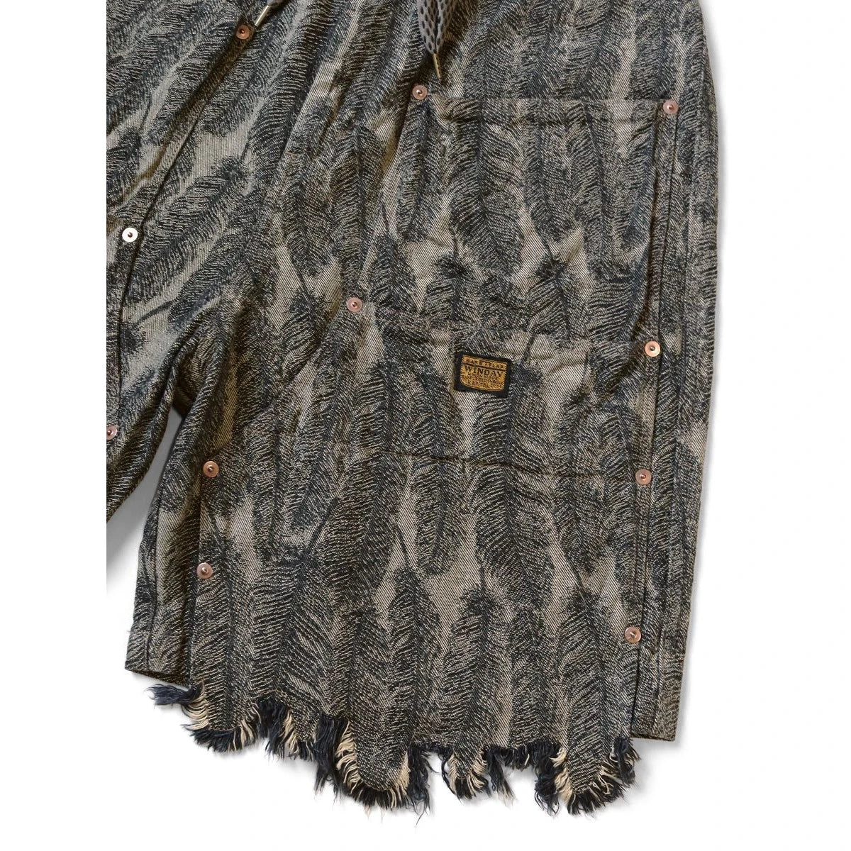 Kapital Magpie Denim Double Knee Easy Shorts