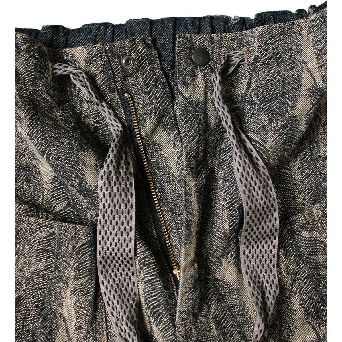 Kapital Magpie Denim Double Knee Easy Shorts