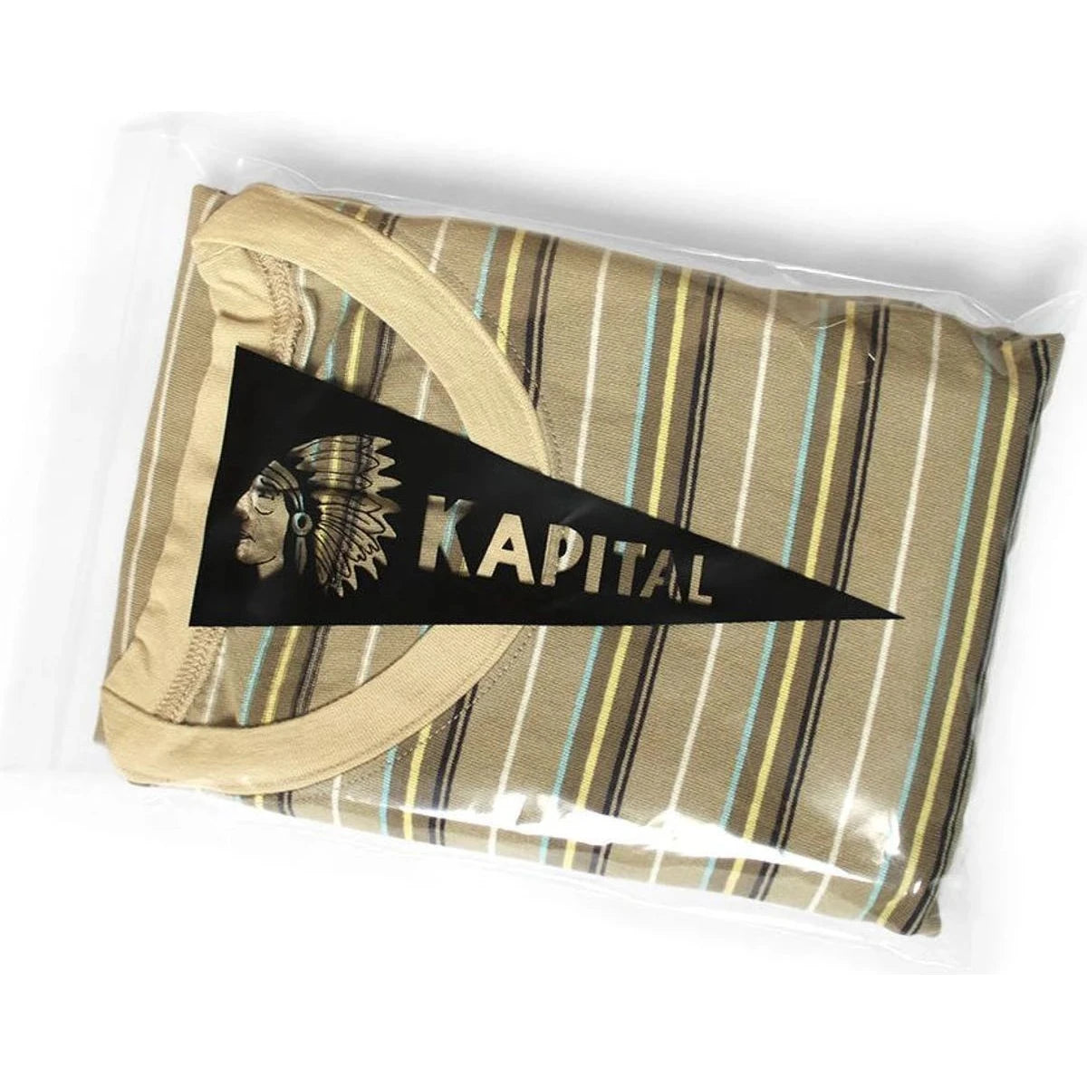 Kapital Multi-Border Jersey Pennant T-Shirt (3 Flags)