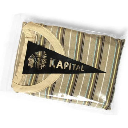 Kapital Multi-Border Jersey Pennant T-Shirt (3 Flags)