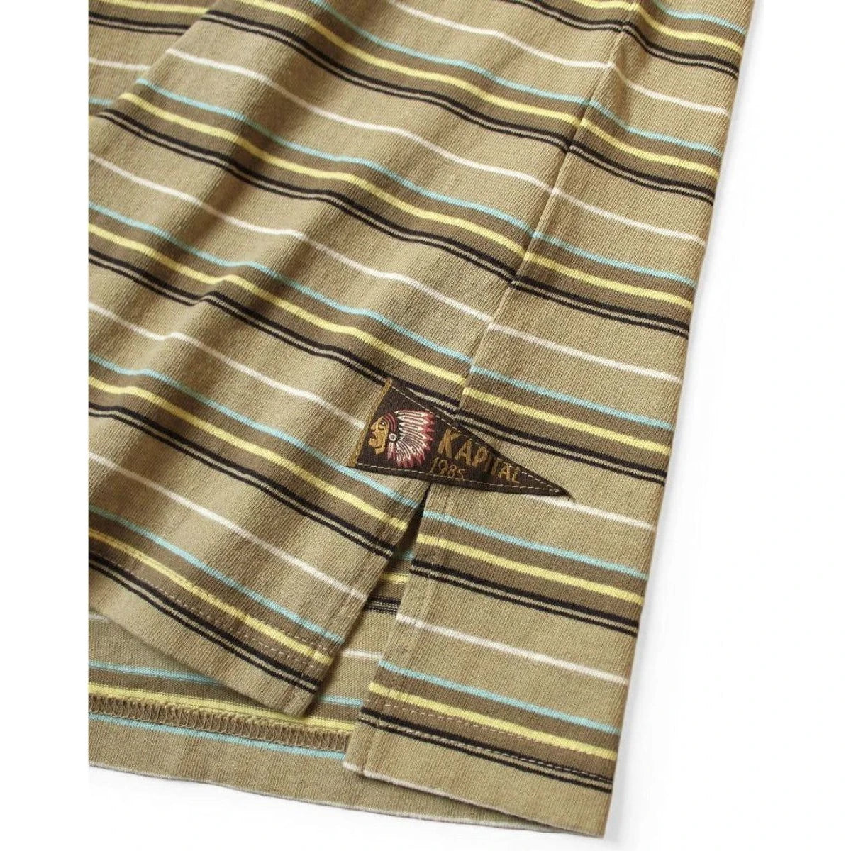 Kapital Multi-Border Jersey Pennant T-Shirt (3 Flags)