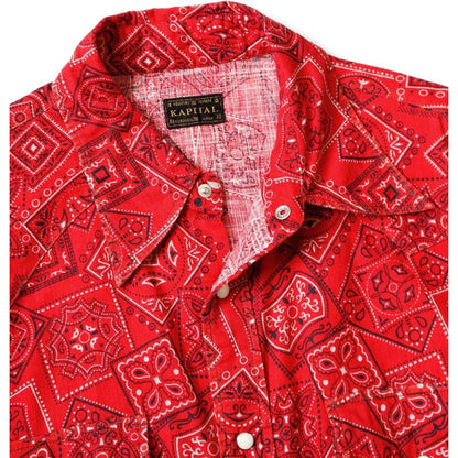 Kapital Mura Seating Cookie Bandana Pattern Husky Western Shirt