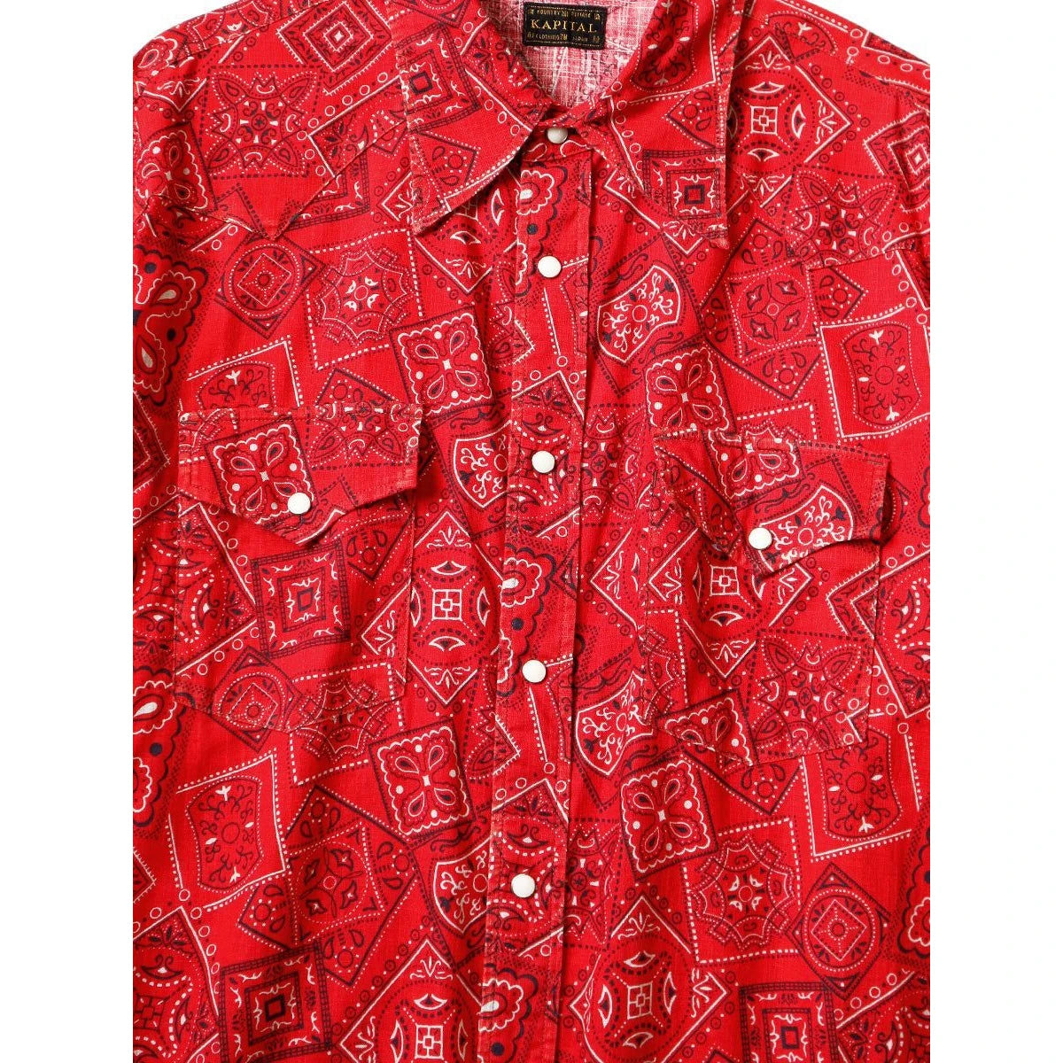 Kapital Mura Seating Cookie Bandana Pattern Husky Western Shirt