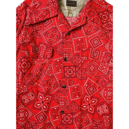 Kapital Mura Sheeting Cookie Bandana Pattern Rangle Collar Board Shirt