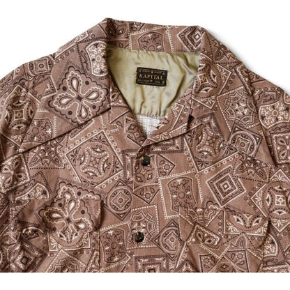 Kapital Mura Sheeting Cookie Bandana Pattern Rangle Collar Board Shirt