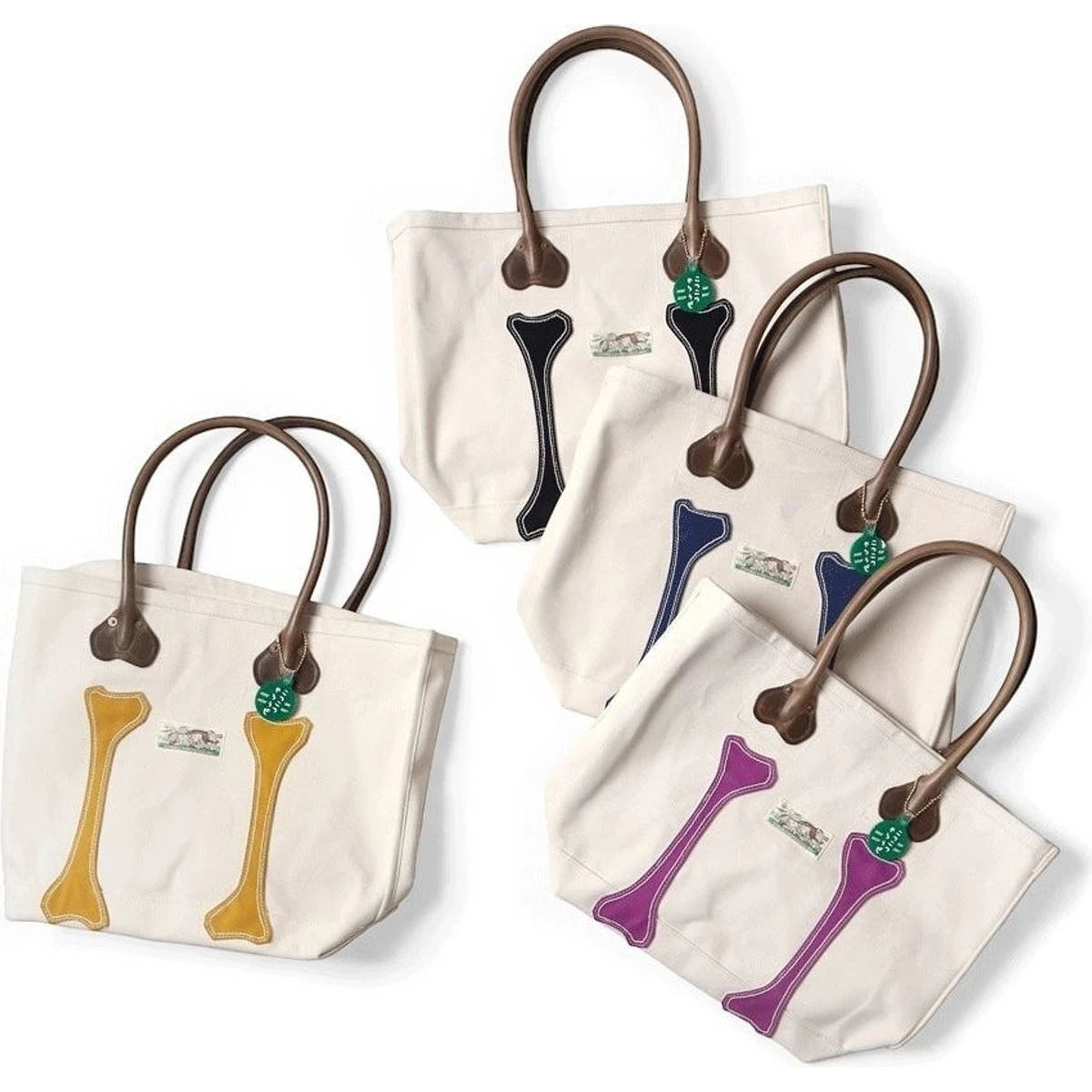 Kapital No. 4 Canvas Kotsukotsu Bone Tote Bag (Small)