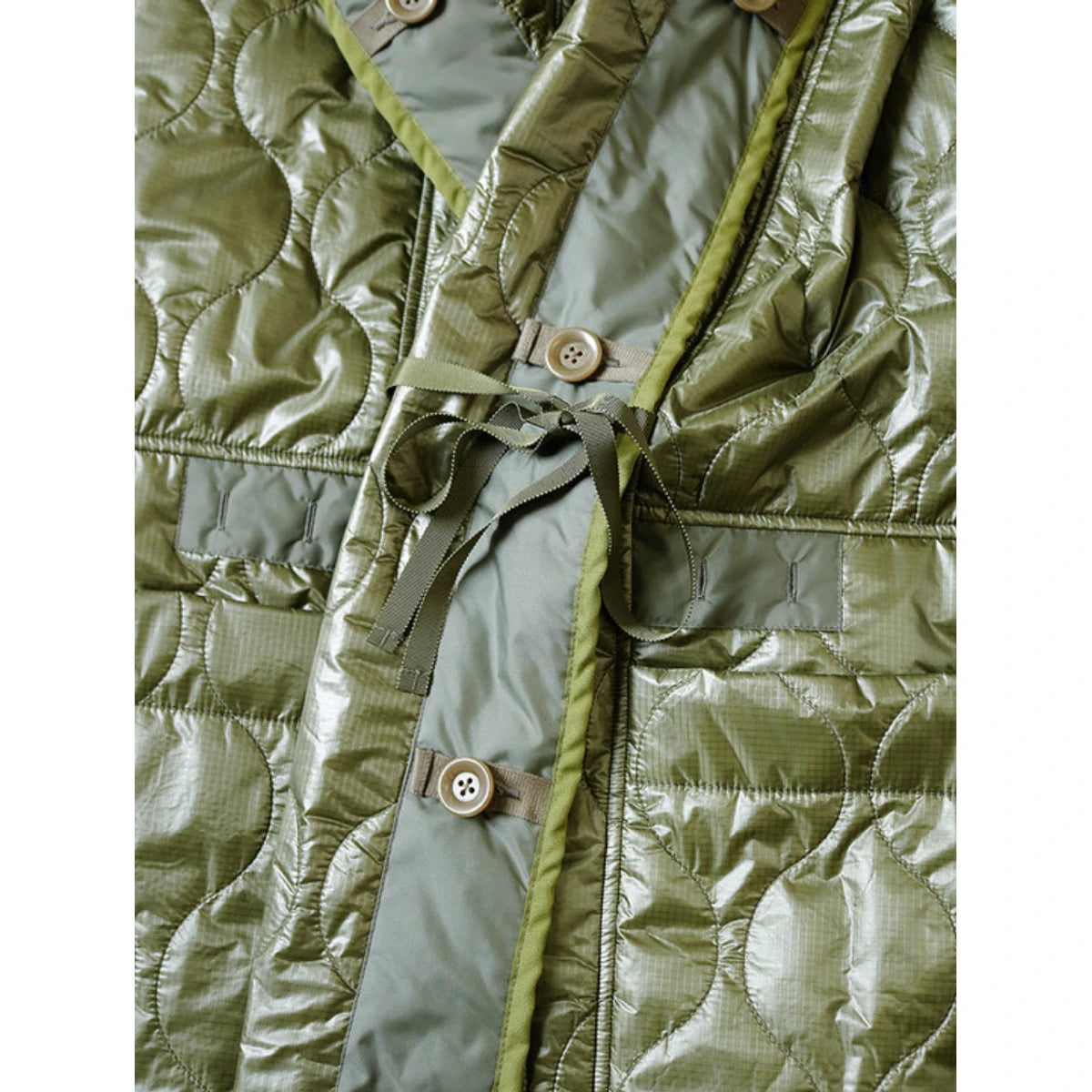Kapital Nylon Quilted Lining Ring Coat
