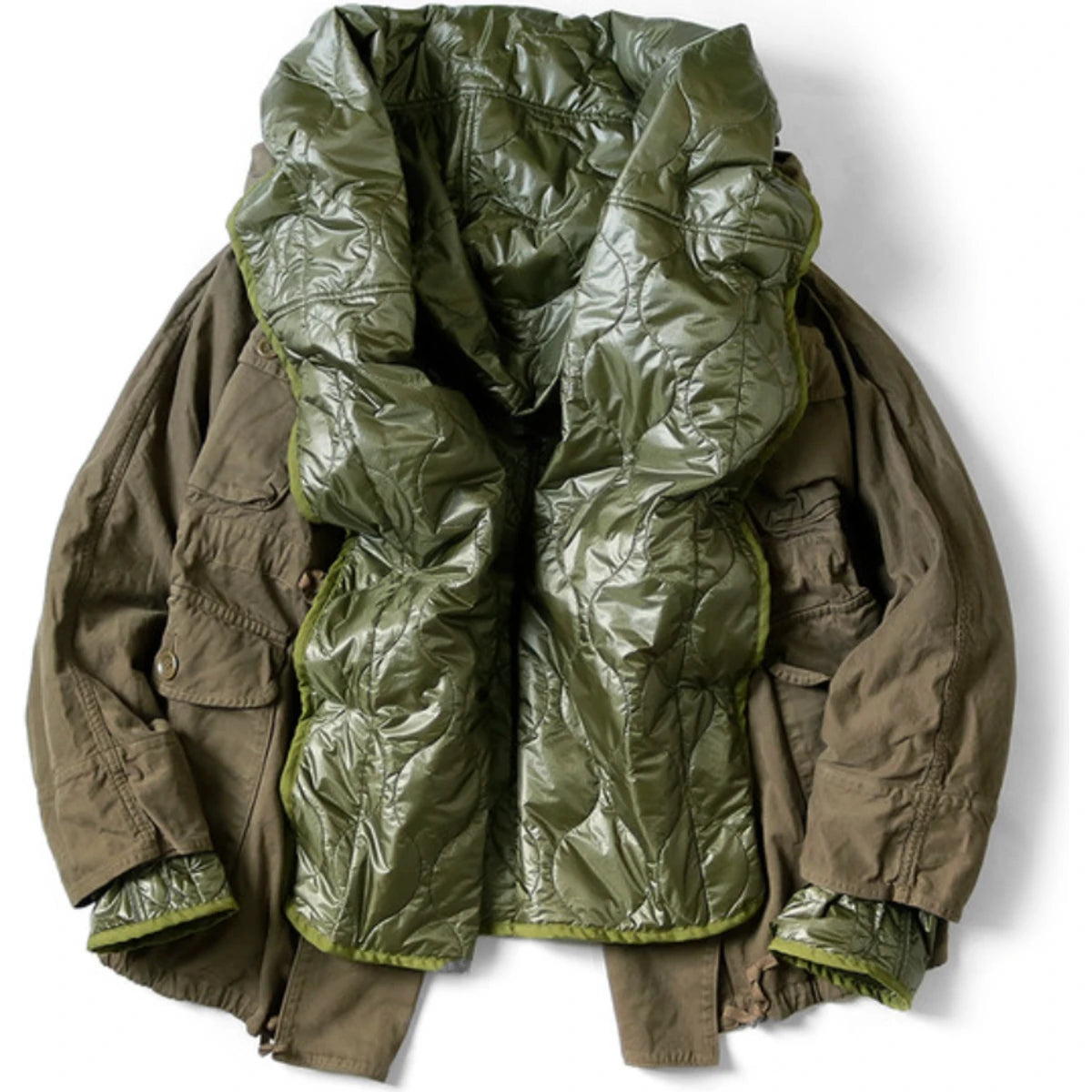 Kapital Nylon Quilted Lining Ring Coat