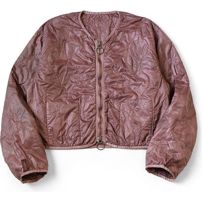 Kapital Nylon Quilted Unevenly Dyed Lined Cropped Bolero Jacket