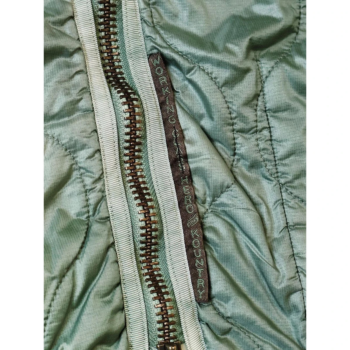 Kapital Nylon Quilted Unevenly Dyed Lined Cropped Bolero Jacket