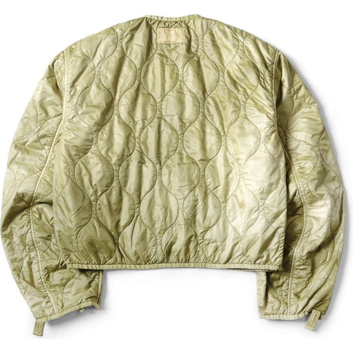 Kapital Nylon Quilted Unevenly Dyed Lined Cropped Bolero Jacket