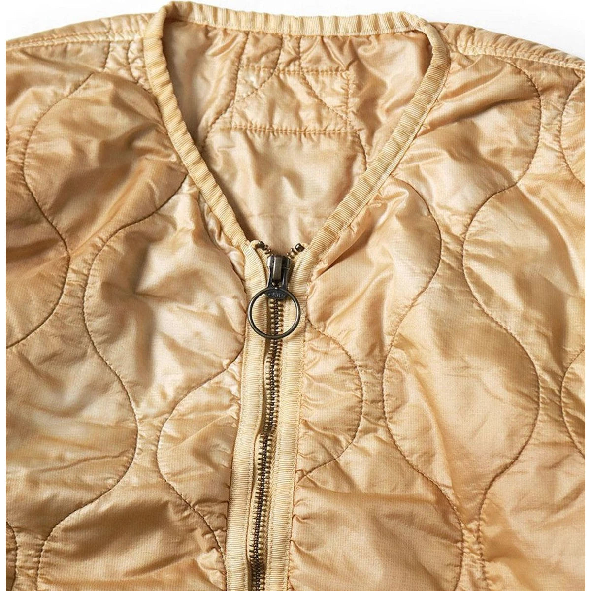 Kapital Nylon Quilted Unevenly Dyed Lined Cropped Bolero Jacket
