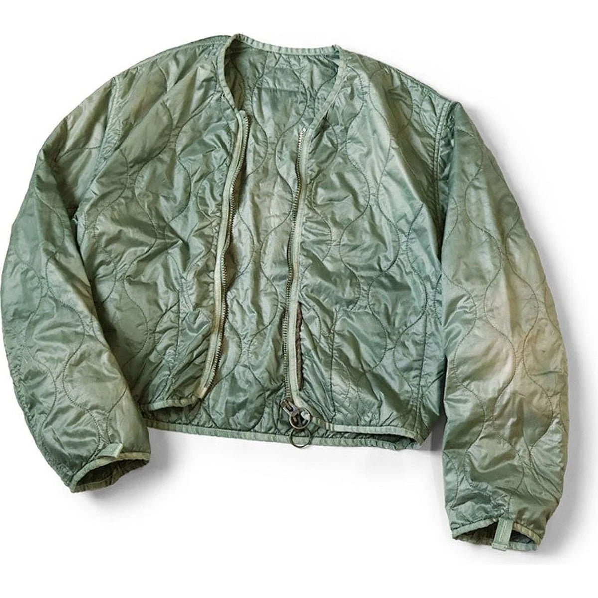 Kapital Nylon Quilted Unevenly Dyed Lined Cropped Bolero Jacket