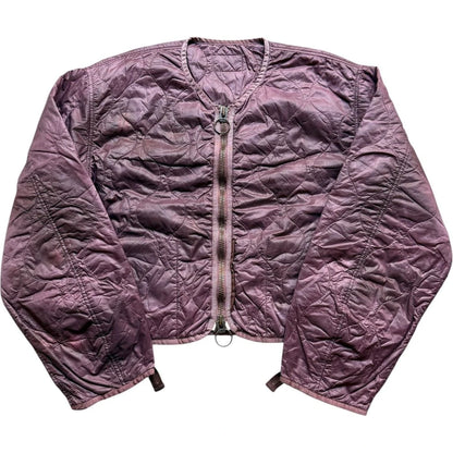 Kapital Nylon Quilted Unevenly Dyed Lined Cropped Bolero Jacket
