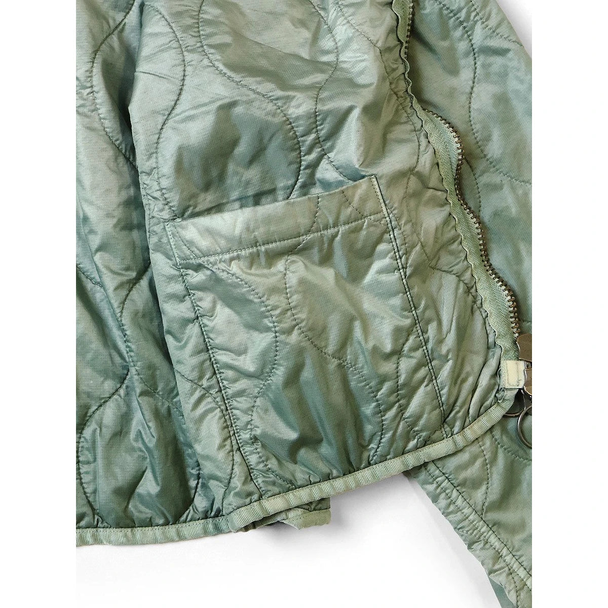 Kapital Nylon Quilted Unevenly Dyed Lined Cropped Bolero Jacket
