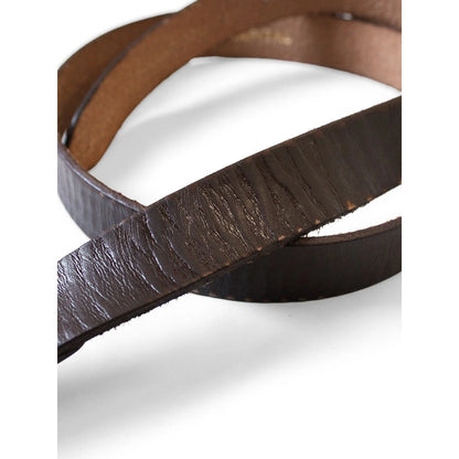 Kapital Oiled Leather Studded Disco Buckle Belt