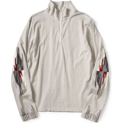 Kapital Ortega Jersey Half Zip Long T