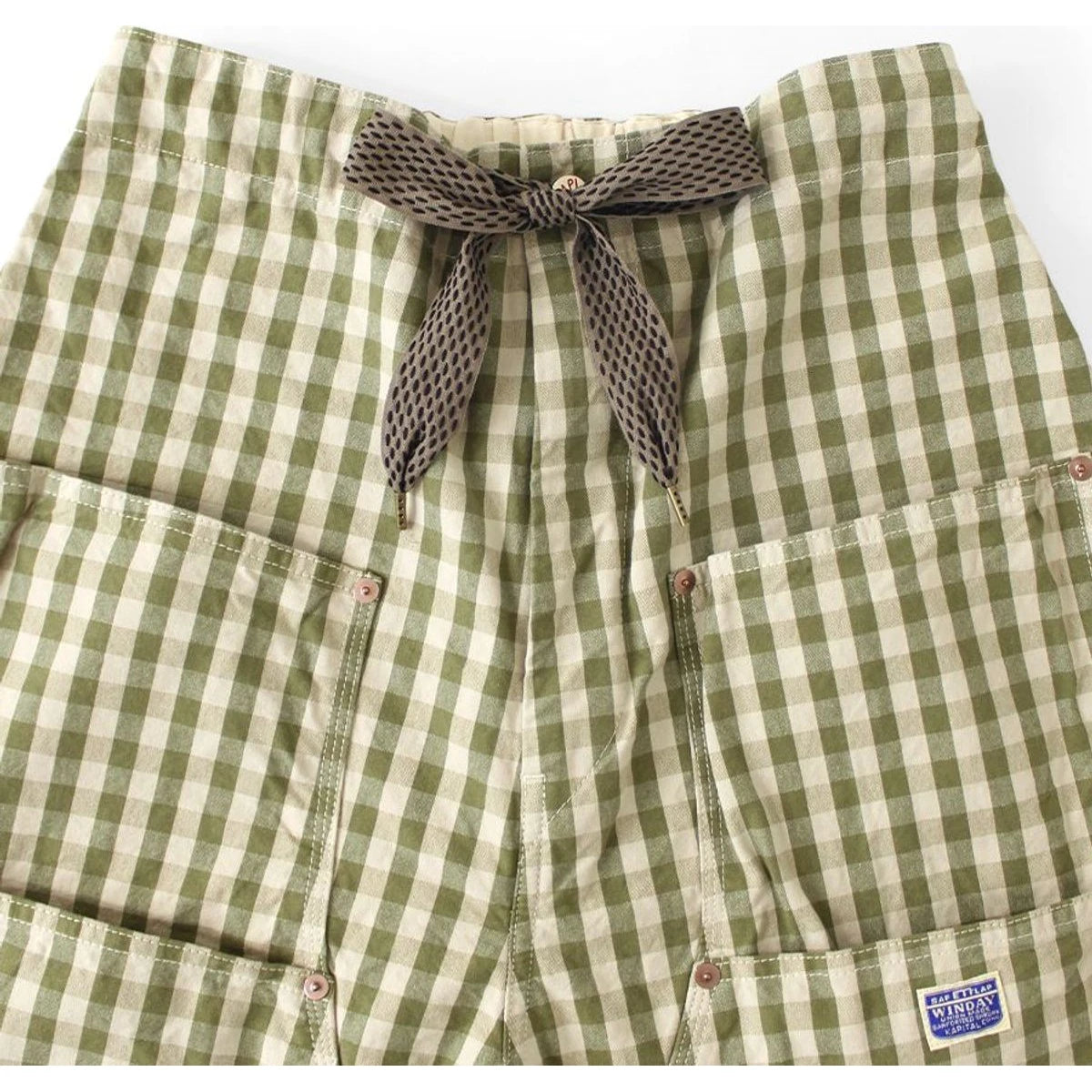 Kapital Oxford Gingham Double Knee Easy Shorts
