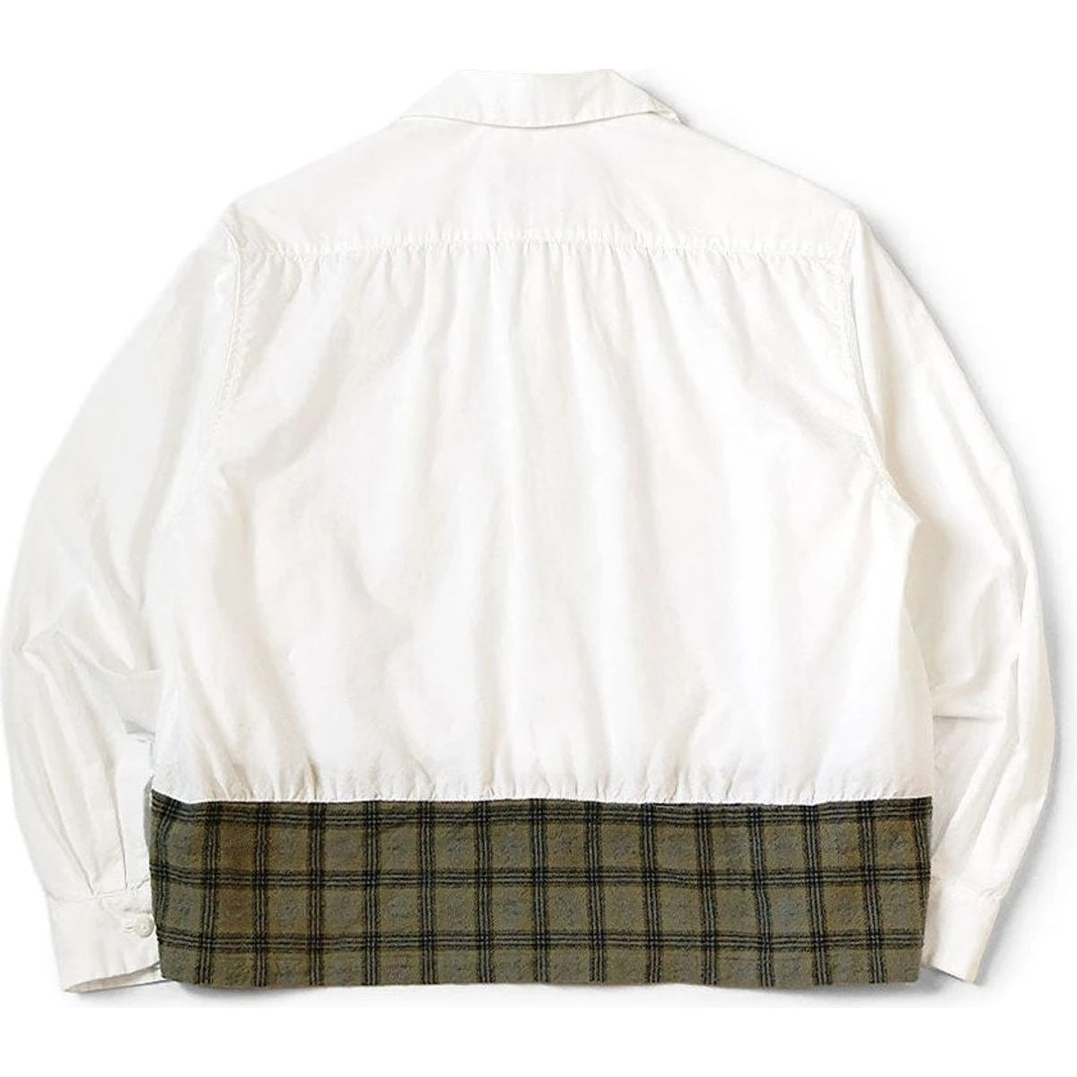 Kapital Ox x Wool Check Dog-Bite Open-Collar Shirt
