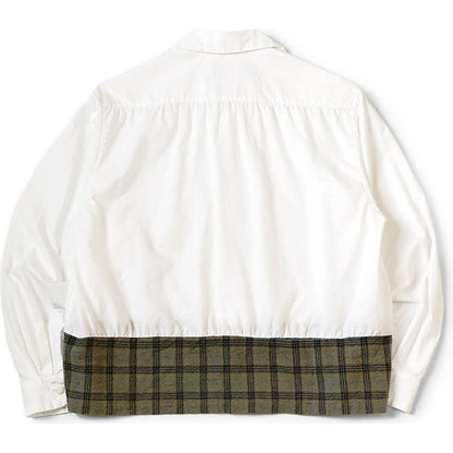 Kapital Ox x Wool Check Dog-Bite Open-Collar Shirt