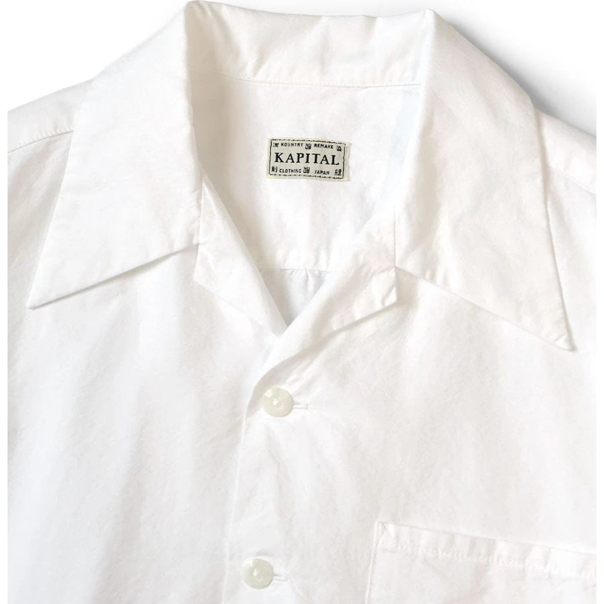 Kapital Ox x Wool Check Dog-Bite Open-Collar Shirt