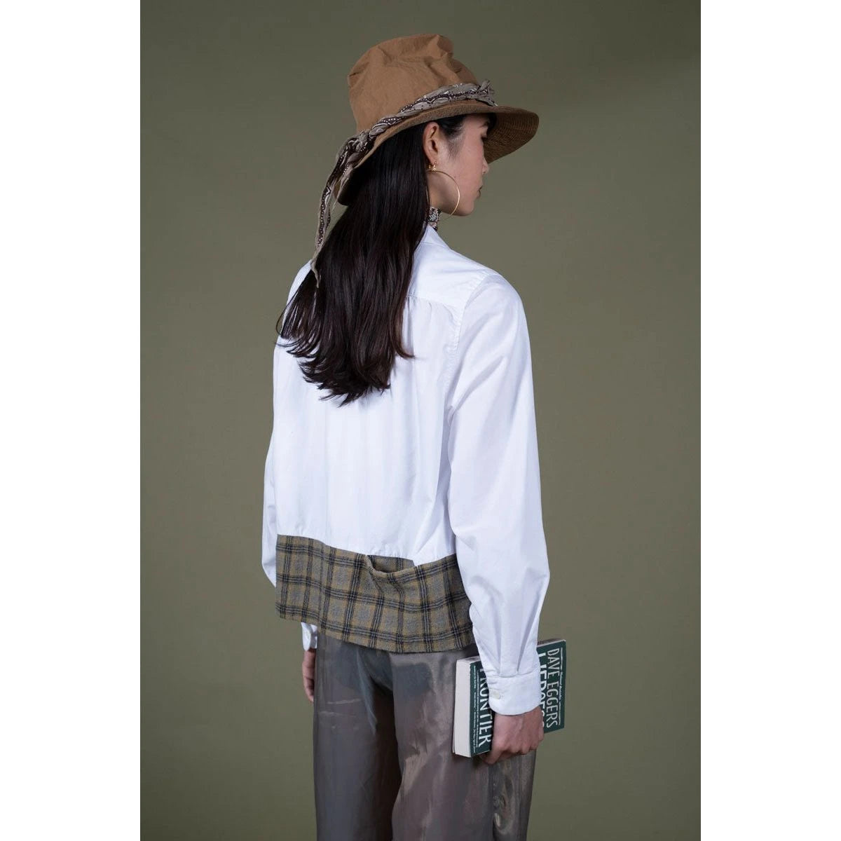 Kapital Ox x Wool Check Dog-Bite Open-Collar Shirt