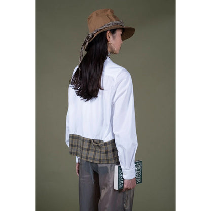 Kapital Ox x Wool Check Dog-Bite Open-Collar Shirt