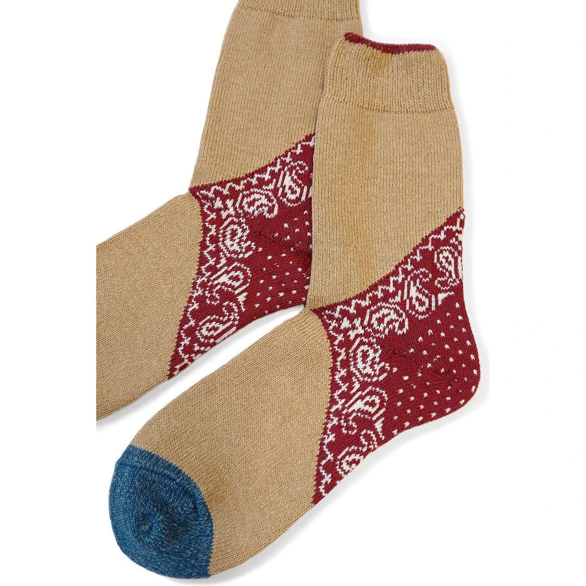 Kapital Paisley Heel Bandana Socks
