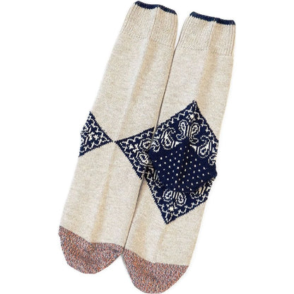 Kapital Paisley Heel Bandana Socks